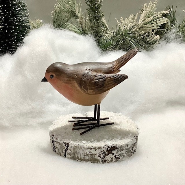 Figurine Rouge Gorge Décoration Oiseau