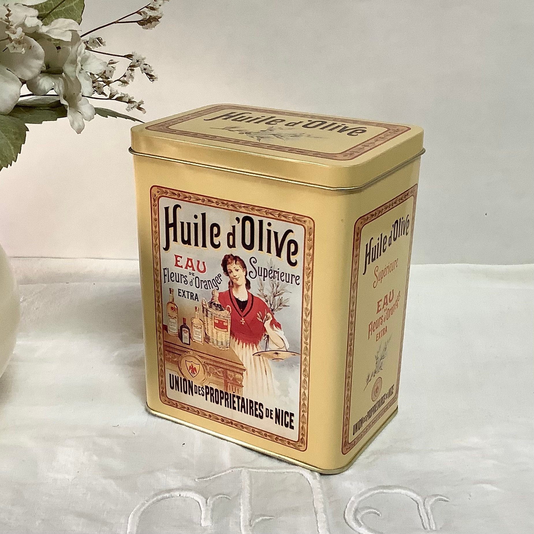 Boîte Métal Vintage Huile d'olive