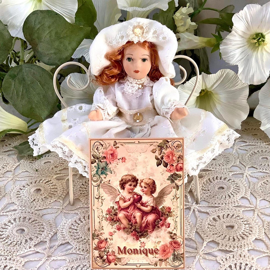 Monique Vintage Miniature Porcelain Doll, 12 Cm Tall - Etsy