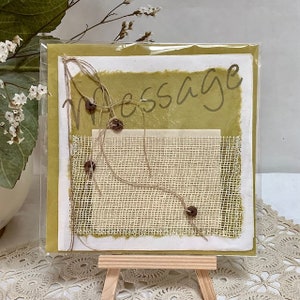 Carte postale message papier artisanal avec enveloppe bruit de cadre