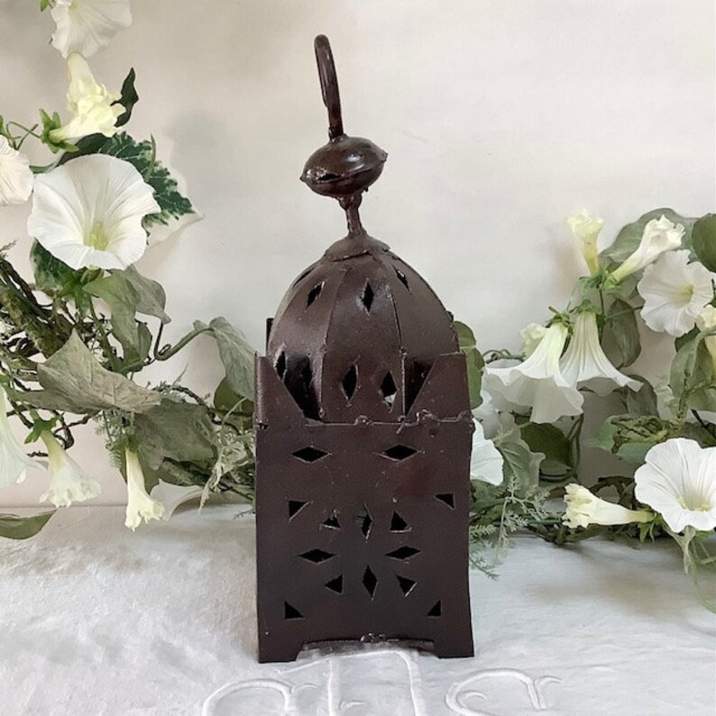 Grande Lanterne Marocaine En Fer Forgé – Style Oriental, H45cm