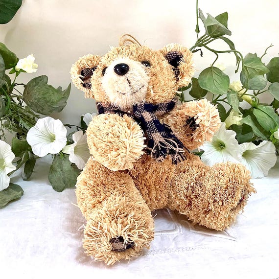 Ancien Ours En Peluche En Paille A Restaurer Deco retro