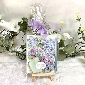 Cartes enveloppes bloc notes vintage royal garden hortensia