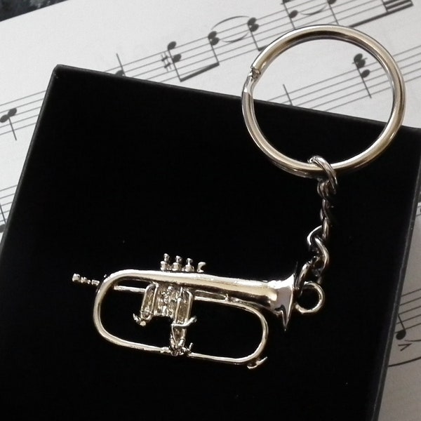 Flugelhorn Keyring for brass and marching bands