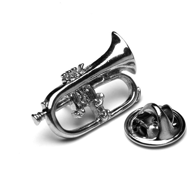 Flugel Horn Pin Badge for band uniform - Brass Band gift