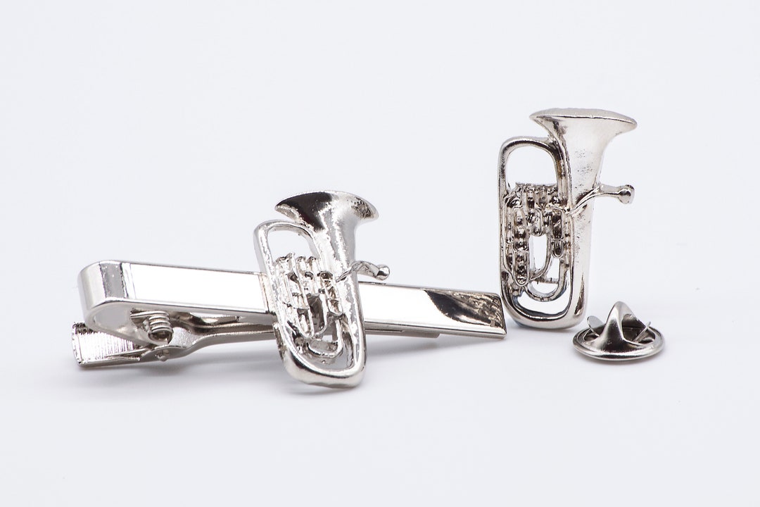 Euphonium Tuba Tie Clip With Matching Lapel Pin Badge - Etsy