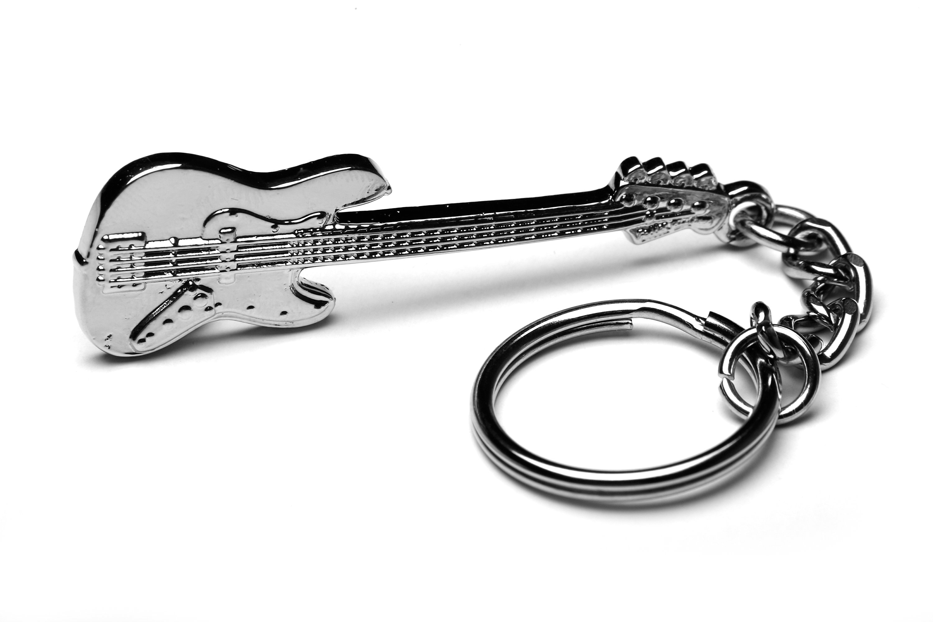 Bass Guitar Solid Metal Keychain Jazz Bass Model. Gift for Etsy