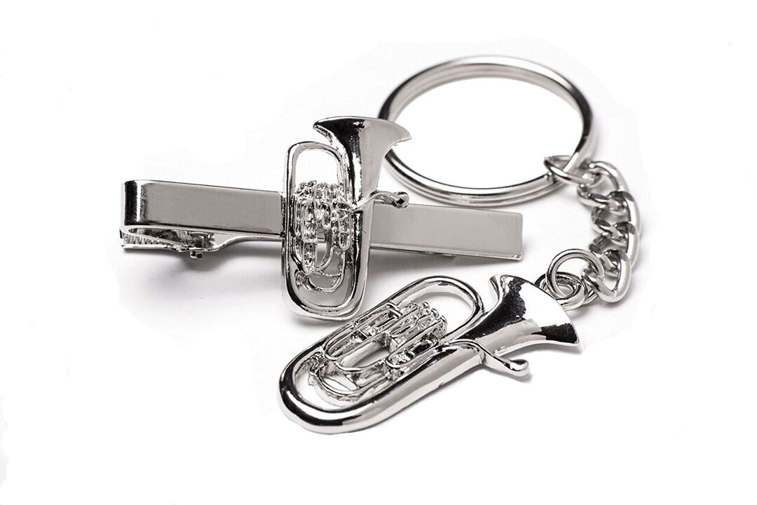 Euphonium Tuba Tie Bar With Matching Keyring. Brass Band Gift Idea Etsy