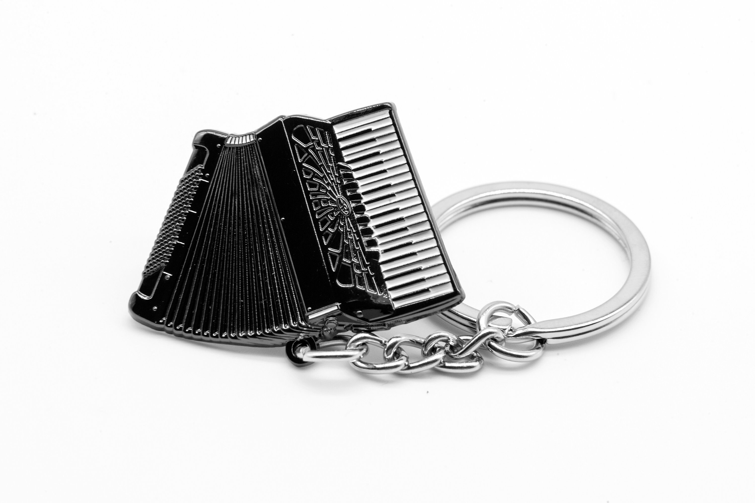 Piano Accordion Metal Keyring With Luxury Gift Pouch Etsy
