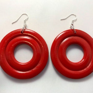 Large Double Donut Earrings