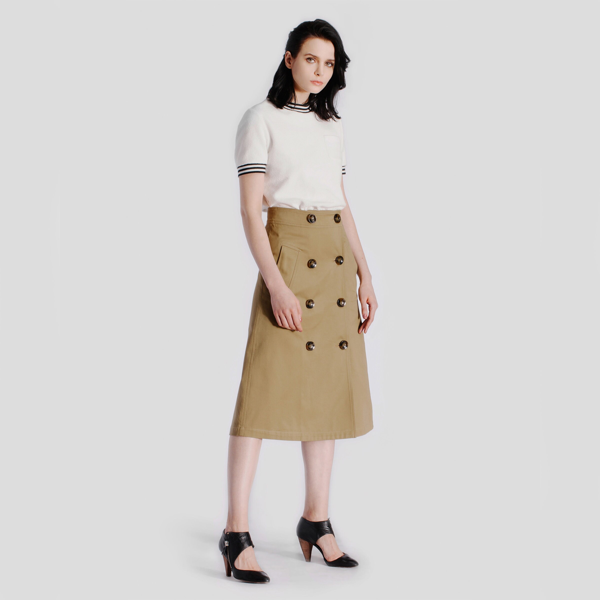 スカート sacai21SS/COTTON GABARDINE TRENCH SKIRT Sacai Cotton Gabardine Trench Skirt on SALE | Saks OFF 5TH