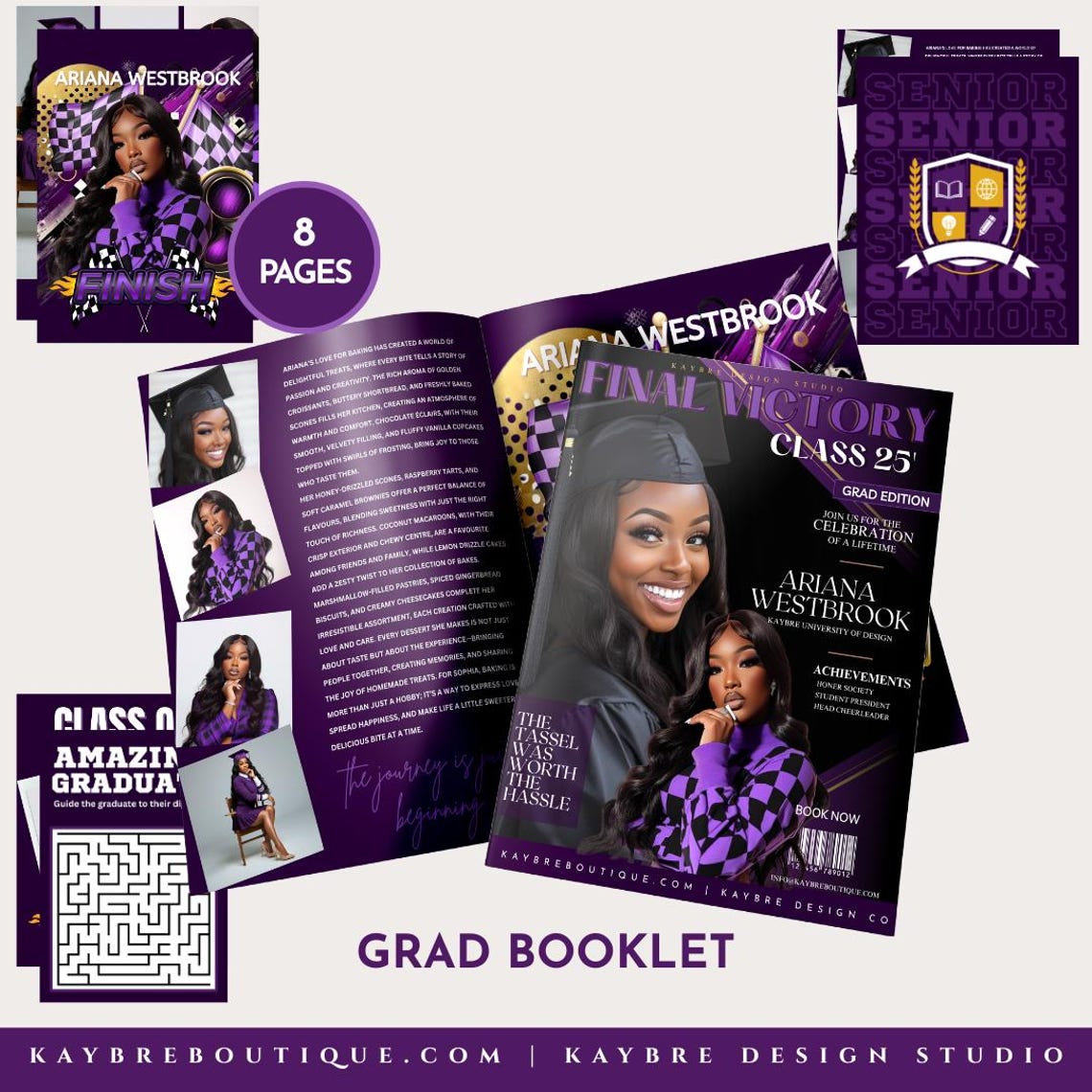 Graduation Exercise Book Personalized Graduation Booklet + Activity Book | One Dozen Booklets ...