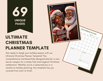 Ultimative Weihnachtsplaner Vorlage, Digitaler Weihnachtsplaner, Urlaubsplaner, Urlaubsplanung, Digitaler Weihnachtsplaner A4-Format
