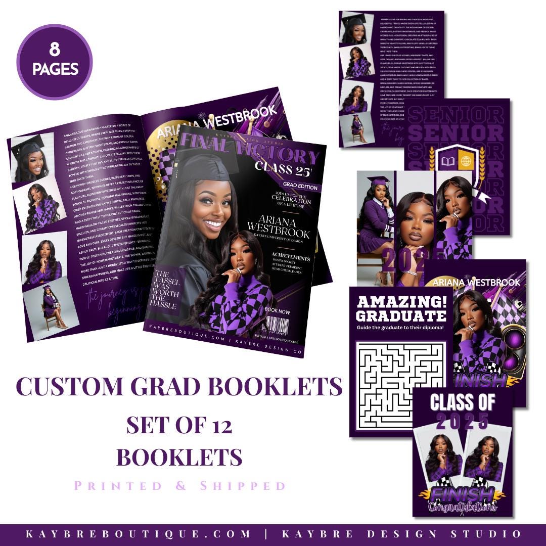 Graduation Exercise Book Custom Graduation Booklet |activity Book | One Dozen | Graduation ...