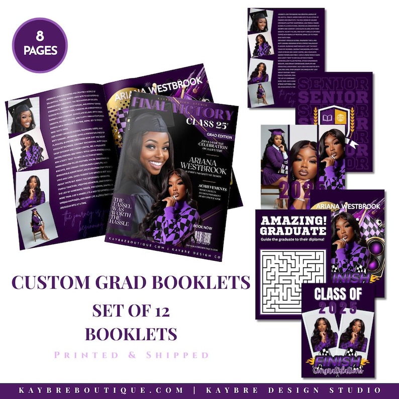 Custom Graduation Booklet |activity Book | One Dozen | Graduation ...