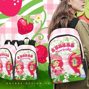 Sac à dos personnalisé Charlotte aux fraises, Sac à dos personnalisé indispensable pour la rentrée des classes, Sac à dos personnalisé, Sac à dos de voyage, Sac à dos pour enfants