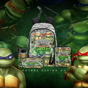 Ninja Turtle 2 Personalized Backpack, Back-to-School Essential Custom Name Backpack, Personalized, Travel Backpack, Backpack for Kids