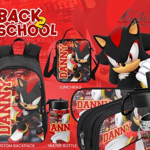 Mochila personalizada Shadow Black, mochila esencial para la vuelta al cole con nombre personalizado, mochila de viaje personalizada, mochila para niños