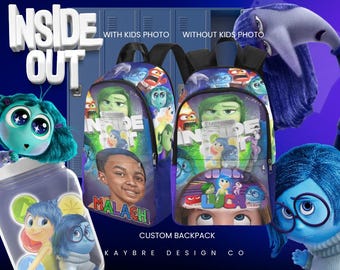 Personalized Backpack Inside Out With Photo, Back-to-School Essential Custom Name Backpack, Personalized, Travel Backpack, Backpack for Kids