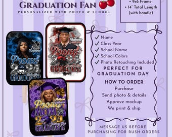 Custom Graduation Fan | Personalized Party Favor