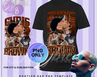 Chris Brown Vintage T-Shirt Design – Urban PNG for DTF/Sublimation (Digital Download)
