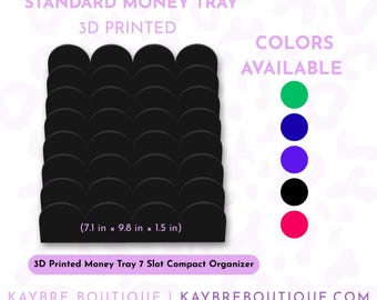 Organizador de billetes de tamaño completo • Ofertas de segunda mano para la reina del presupuesto • Organizador de dinero impreso en 3D • Sistema de sobres para billetes de 7 ranuras • Bandeja imperfecta
