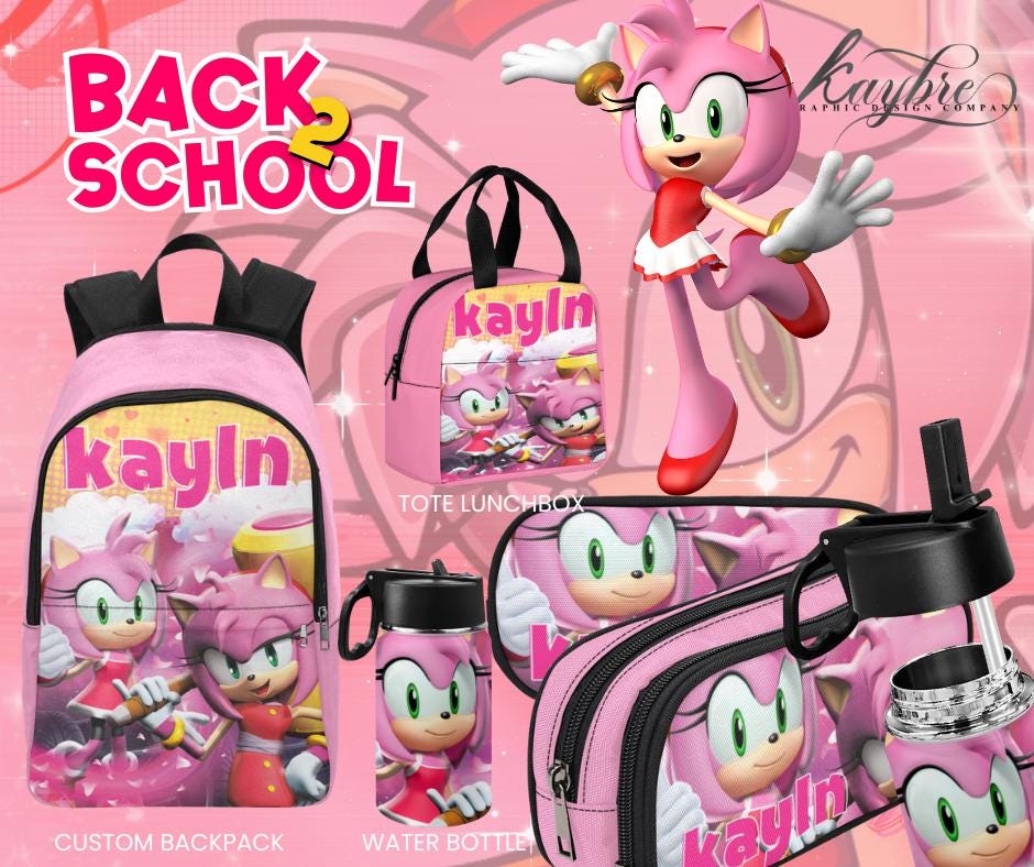 Personalized Backpack Amy Rose , Back-to-school Essential Custom