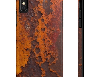 Phone Case, Rusty Metal Phone Case Industrial Worn Design, Novelty Phone Case, Tough Phone Cases Impact Resistance, Apple Retro Phone Case