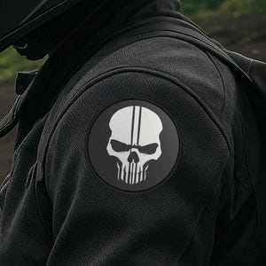 Tactical Punisher Skull Iron-On Patch: DIY Clothing Applique