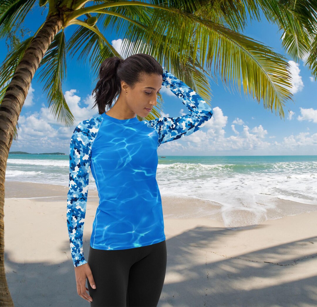 Women's Rash Protection Shirts Sociala Women's Plus Size Swimsuit