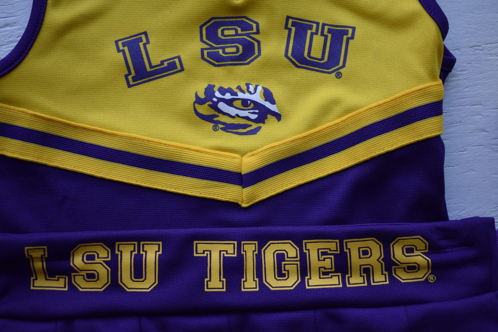 GIRLS 4 5 Cheerleader Outfit Uniform Lsu Tigers Louisiana Pom | Etsy