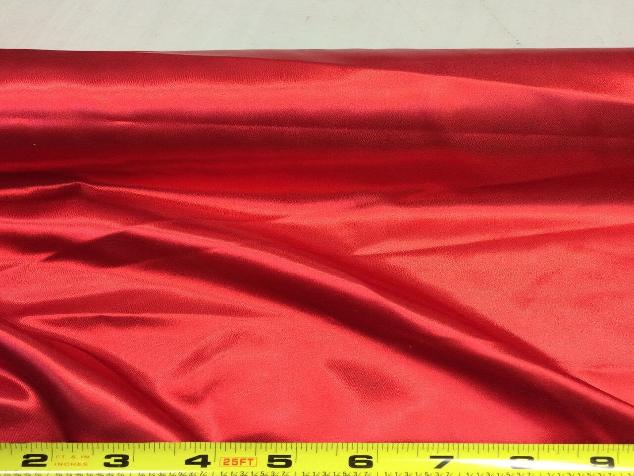 Discount Fabric Satin Taffeta Silver 65 inches wide SA05