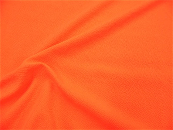 Fluorescent Orange Scuba 4-way stretch Poly Lycra Fabric//Material