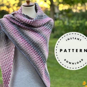 Wildflowers Shawl PATTERN // Tunisian Crochet PATTERN