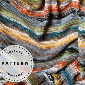 TUNISIAN CROCHET PATTERN // Tunisian Scrapghan // Modern Blanket Pattern