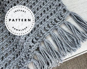 Windows Throw // Crochet PATTERN // Crochet Blanket PATTERN