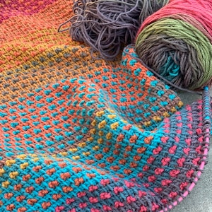 Dotty Shawl PATTERN // Tunisian Crochet Shawl PATTERN // Modern Triangle Shawl PATTERN image 8