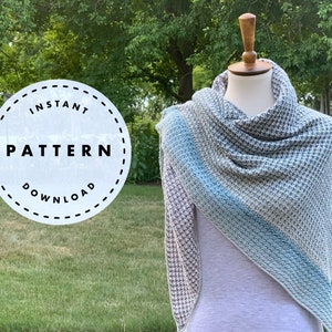 TUNISIAN CROCHET PATTERN // Star Sign Shawl // Modern Shawl Pattern