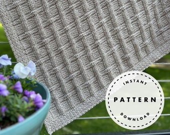 Tunisian Crochet Baby Blanket PATTERN | Woven Lattice Design (PDF Pattern)
