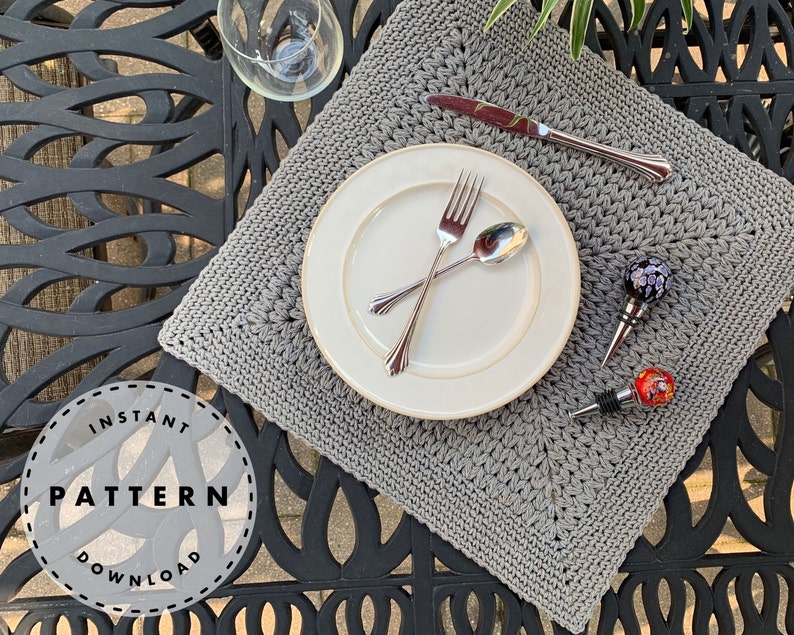 CROCHET PATTERN Puff Cluster Dish Drying Mat Textured Etsy