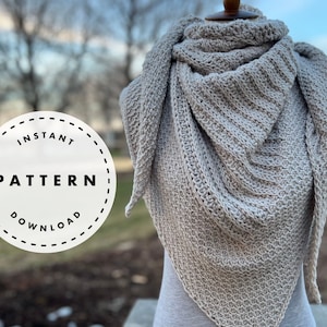 POETRY // Tunisian Crochet PATTERN // Tunisian Crochet Shawl PATTERN