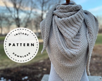 POETRY // Tunisian Crochet PATTERN // Tunisian Crochet Shawl PATTERN
