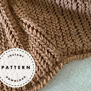 Crochet PATTERN // Reversible Ribbed Throw PATTERN