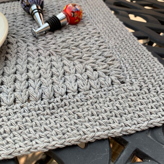 Crochet Pattern Puff Cluster Dish Drying Mat Textured Etsy