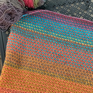 Dotty Shawl PATTERN // Tunisian Crochet Shawl PATTERN // Modern Triangle Shawl PATTERN image 6
