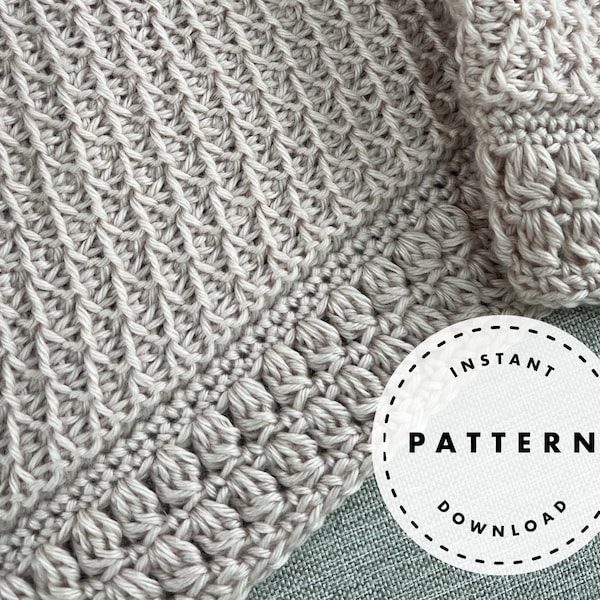 Tunisian Crochet PATTERN // Diamonds & Purls Baby Blanket PATTERN
