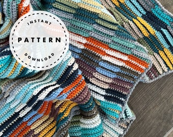 On The Double Scrapghan || Crochet PATTERN || Modern Crochet Blanket PATTERN