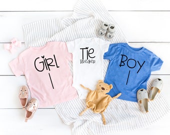 Tie Breaker Shirts | 3rd pregnancy Announcement | Big Brother Big Sister Shirts | Sibling Pregnancy Announcement Shirts 10B