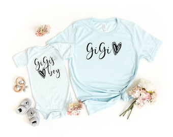 Gigi's Boy Shirt (script)  | Gigi's Girl | Gigi Shirt | | Matching Gigi & Me Shirts | New Gigi gift | Mother's Day | Mother's Day Gift B