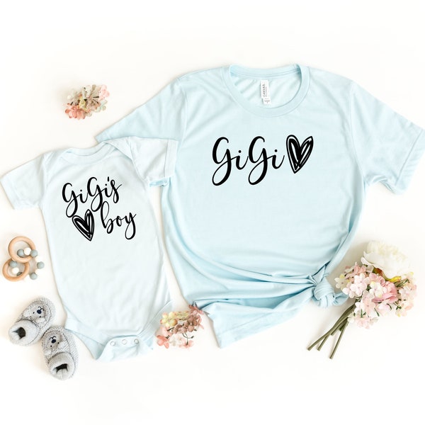 Gigi's Boy Shirt (script)  | Gigi's Girl | Gigi Shirt | | Matching Gigi & Me Shirts | New Gigi gift | Mother's Day | Mother's Day Gift B